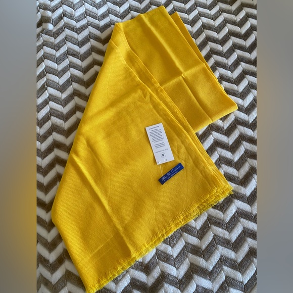 Oversized 100% Mongolian cashmere scarf Blue Sky factory - Picture 4 of 9